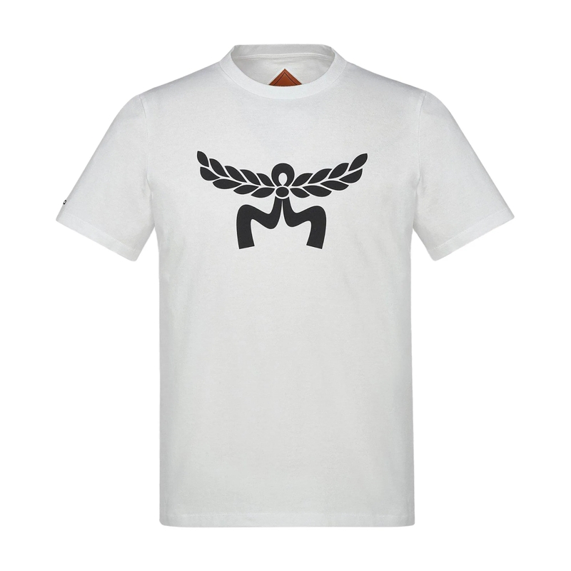MCM T-Shirt T-Shirt T-Shirt aus Bio-Baumwolle mit Laurel-Logo- weiss