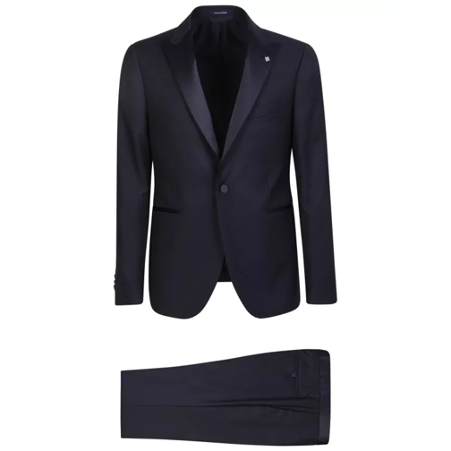 Tagliatore Silk Virgin-Wool Blend Suit Blue 