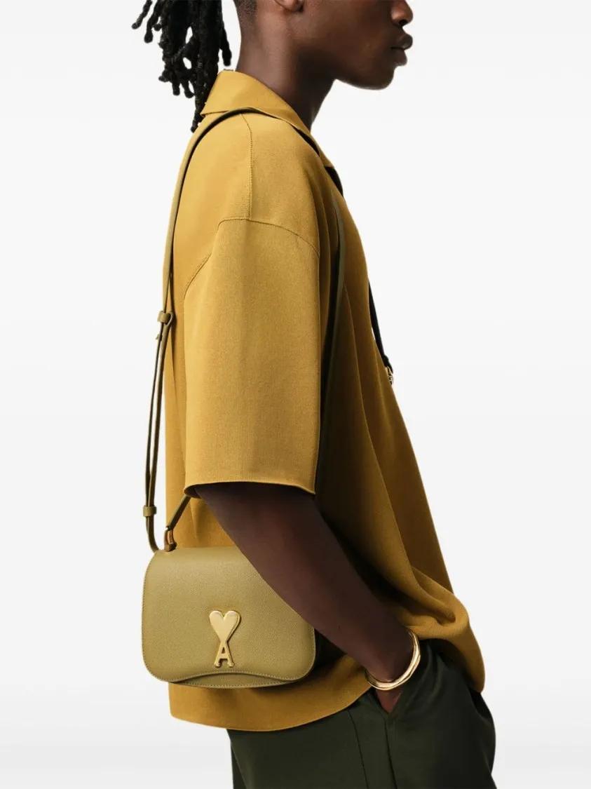 AMI Paris Hobo bags Top Hand Paris Bag in groen