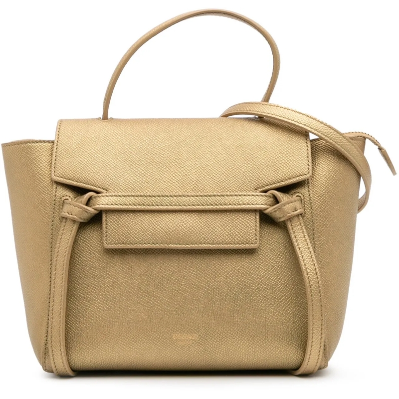 Celine Schultertasche Nano Grained Calfskin Belt Bag gold