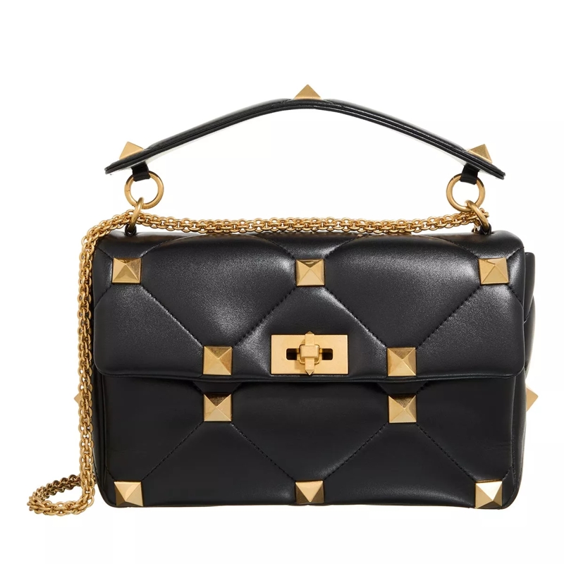 Valentino Garavani Crossbody Bag Roman Stud Quilted Crossbody Bag Nero