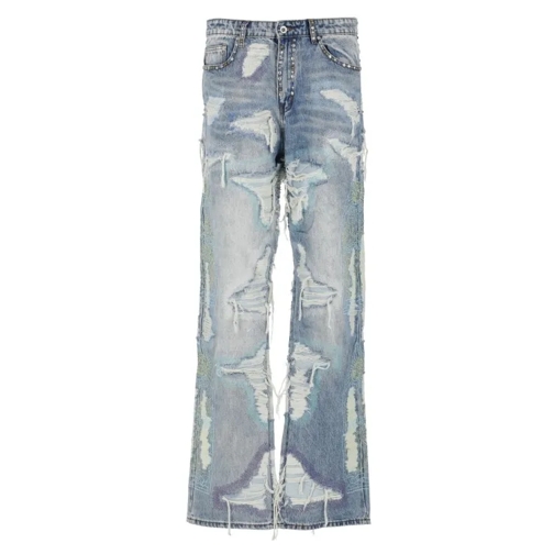 Who Decides War Blue Cotton Five Pocket Jeans Blue 