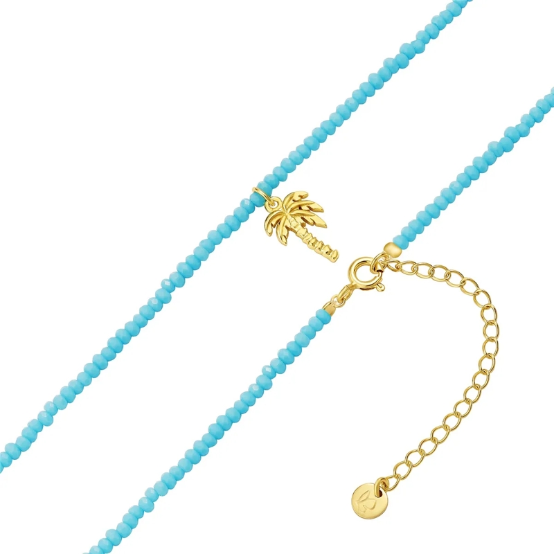 Glanzstücke München Mittellange Halskette Sterling Silber Halskette Palme gold(Image 3)