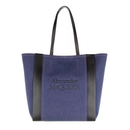Alexander McQueen Signature Shopping Bag Denim Shoppingväska