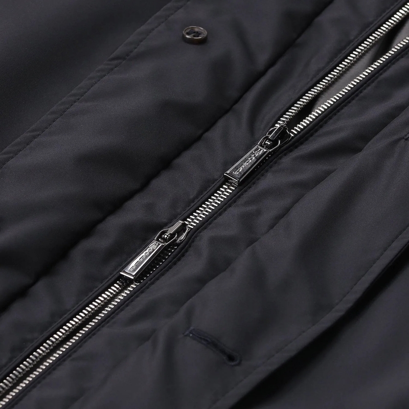 Moorer Overgangsjas Jacke aus Materialmix blau(Image 4)