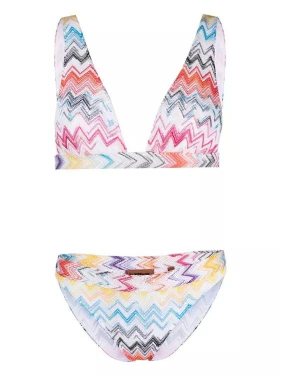 Missoni - Signature Zig-Zag Woven Bikini - Größe 40 - multi