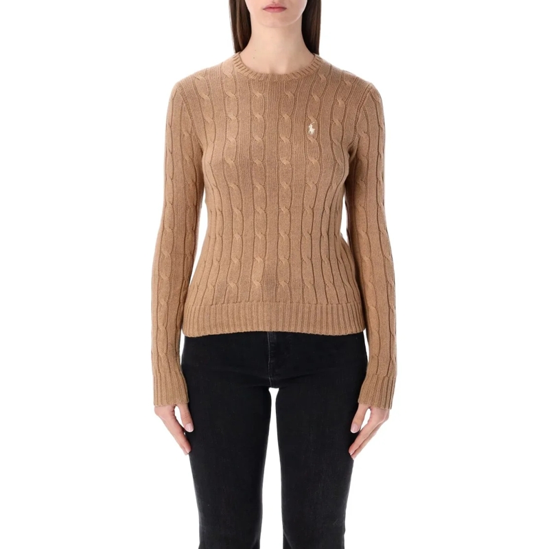 Polo Ralph Lauren Trui Touch Julianna Cable-Knit Sweater Brown
