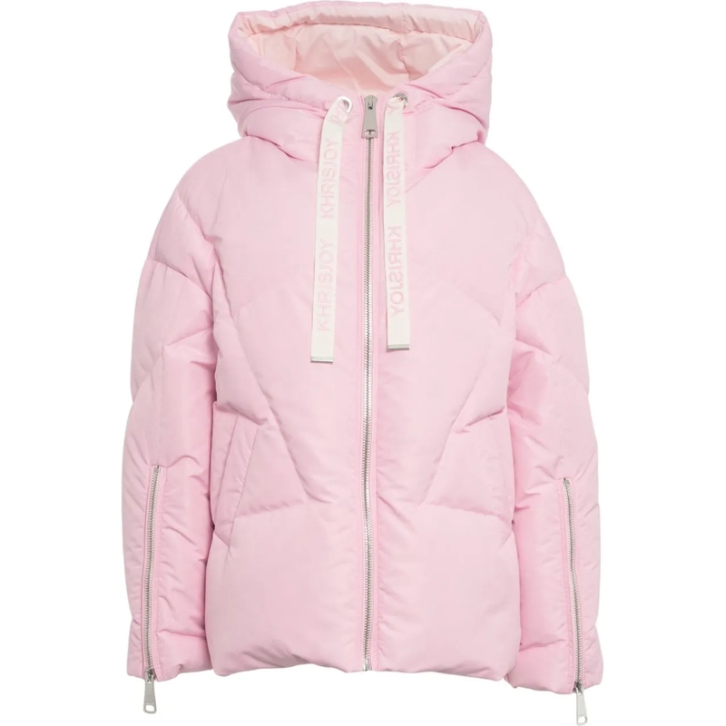 Khrisjoy Minikleid Quilted down jacket with hood rose