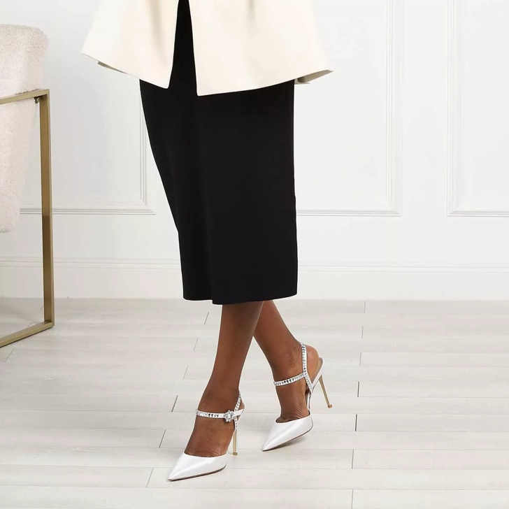 Stuart weitzman hot sale white pumps