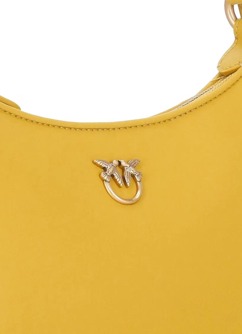 pinko Shoppers Mini Love Half Moon Bag in geel