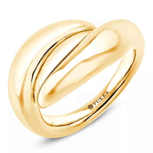 Pukka Berlin Tembo Yin Yang Ring Yellow Gold Statement Ring