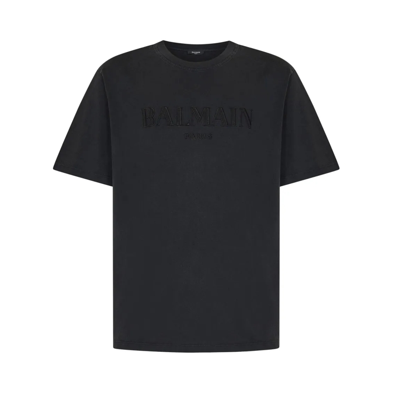 Balmain T-shirt Vintage Grey Cotton Jersey T-Shirt Grey