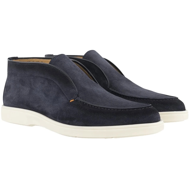 Santoni Low-Top-Sneaker Detroit Instappers Van Suede blau