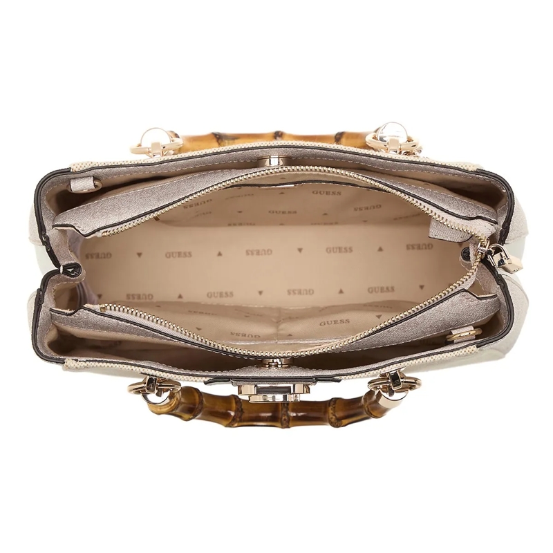 Guess Crossbody Bag Kerima Bamboo Girlfriend Stchl Natural/Dove Logo(Image 6)