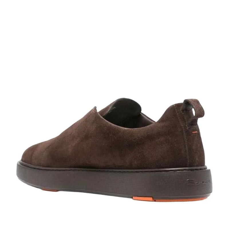 Santoni Mocassin Sneaker Con Logo Brown(Image 4)