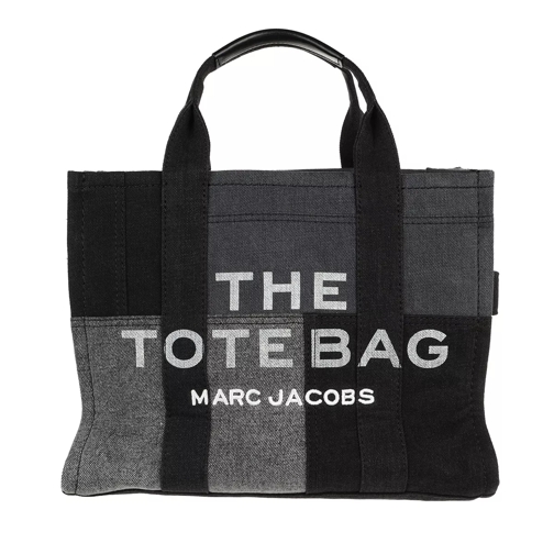 Marc Jacobs The Denim Small Tote Bag Black Denim Rymlig shoppingväska