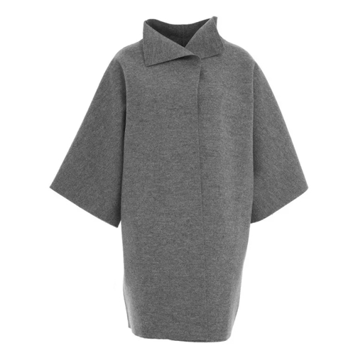 Harris Wharf Pressed Wool Coat Grey Cappotti in lana