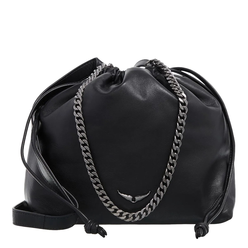 Zadig & Voltaire Bucket Bag Rock Today Smooth Lambskin Black
