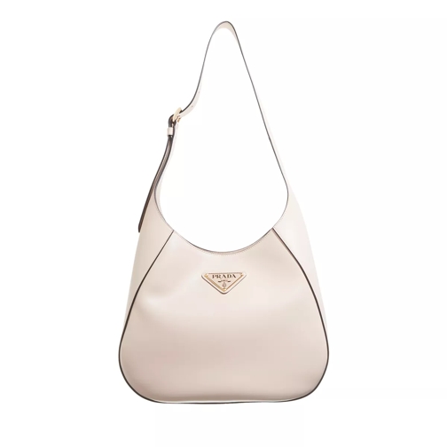 Prada Leather Shoulder Bag Beige Sac hobo