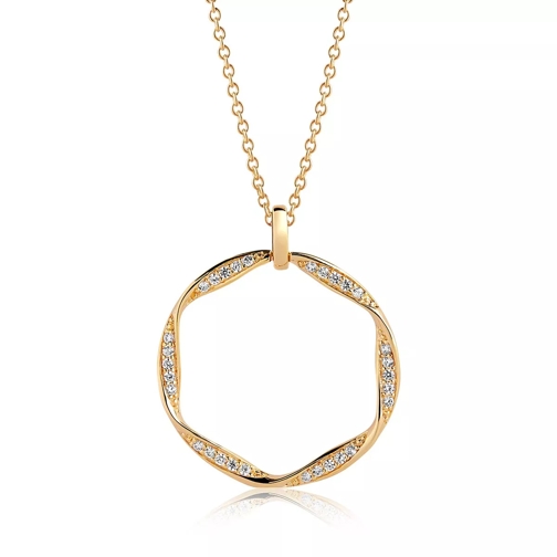 Sif Jakobs Jewellery Cetara Grande Pendant 90cm Gold Lange Halskette