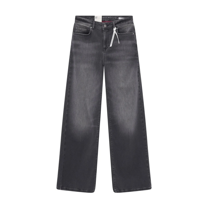 Raffaello Rossi Wide-Leg-Jeans Wide-Leg-Jeans aus Baumwoll-Mix grau