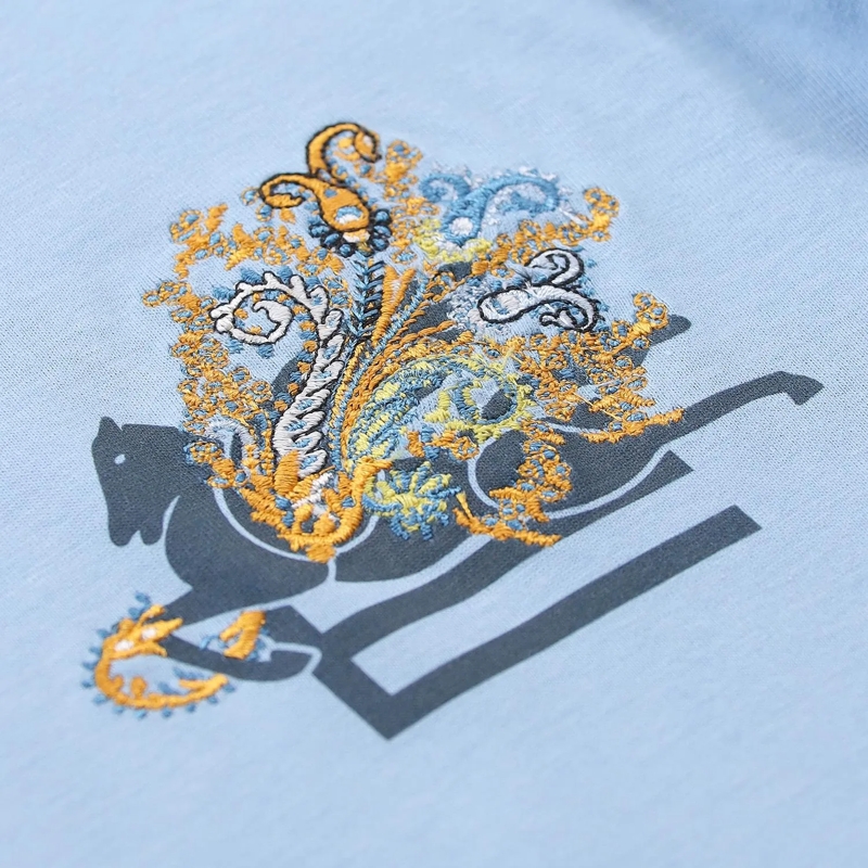 Etro T-Shirt T-Shirt aus Baumwolle blau(Image 3)