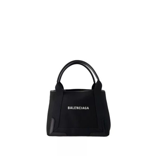 Balenciaga Navy S Shopper Bag - Leather - Black Black Draagtas