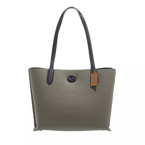 Coach Colorblock Leather With Coated Canvas Signature In Shopper