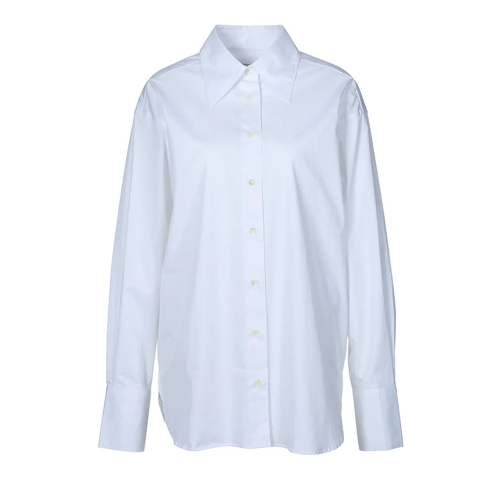 Closed Top boxy long sleeve shirt white