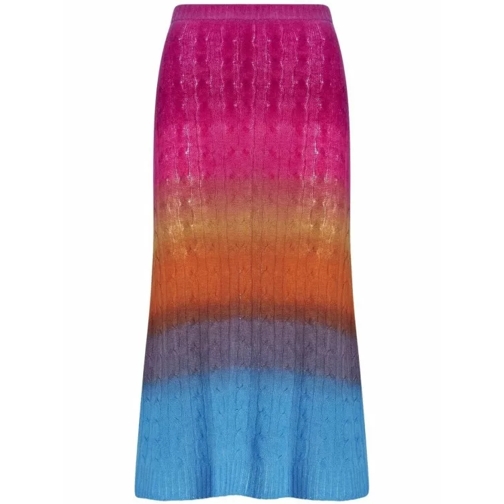 Etro Multicolored Color Shaded Midi Skirt Multicolor 