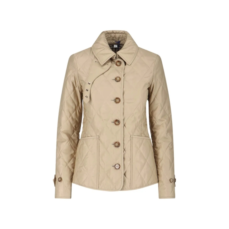 Burberry  "Fernleigh" Jacket, In Beige Fabric Neutrals