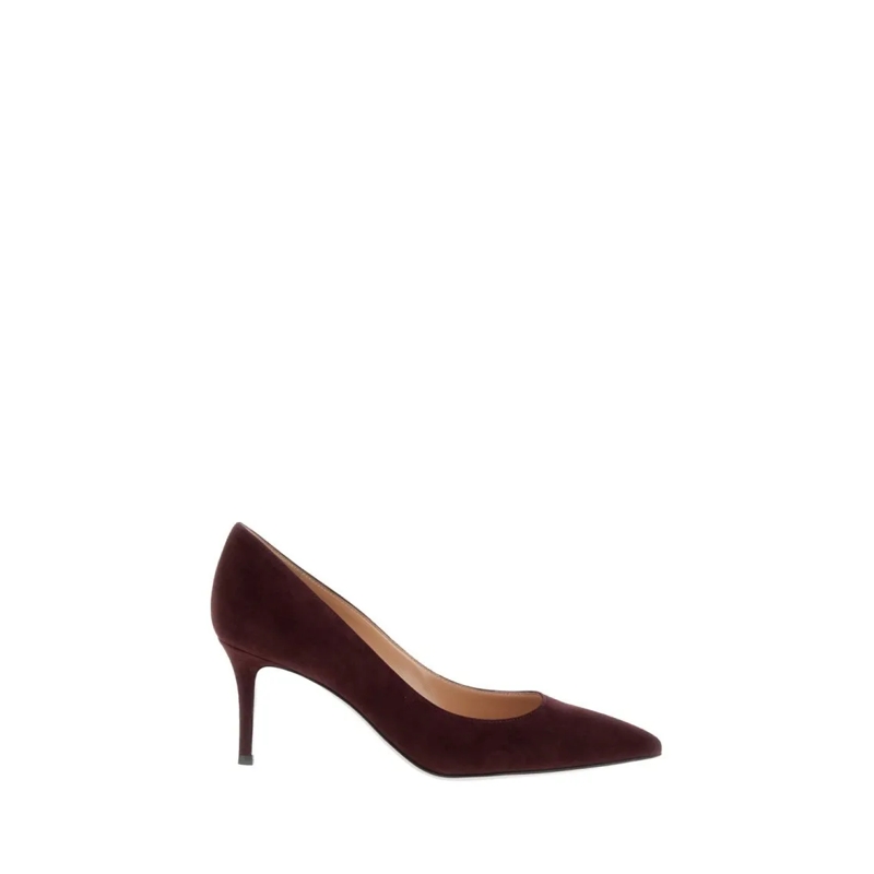 Gianvito Rossi Pumps Burgundy Suede Gianvito Rossi Pumps With 70 Mm Hee Black