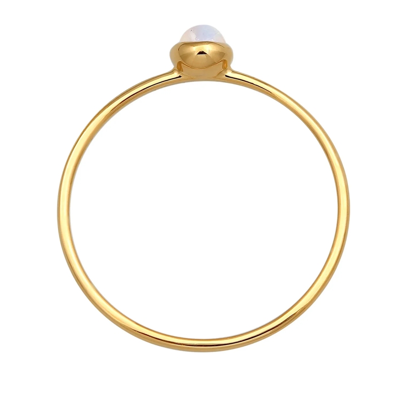 Elli Solitärring Ring Solitär Mondstein Edelstein 375 Gelbgold gold(Image 3)