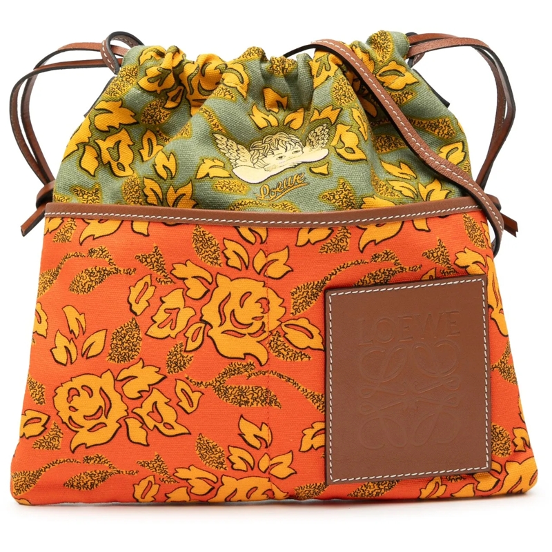 Loewe Schultertasche Paulas Ibiza Canvas Angel Drawstring Crossbody orange