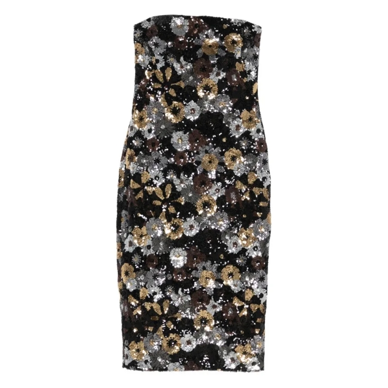 Max Mara Midikleid Strapless Midi Dress Grey