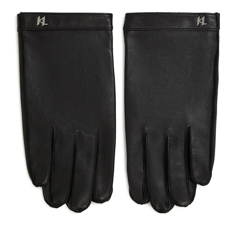 Karl Lagerfeld Handschuhe K/Monogram Lederhandschuhe schwarz