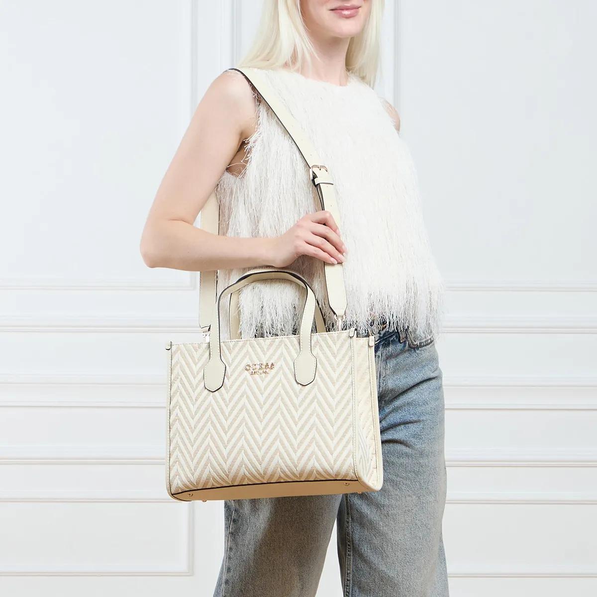 Guess Shoppers & Totes Silvana 2 Compartment Tote in beige