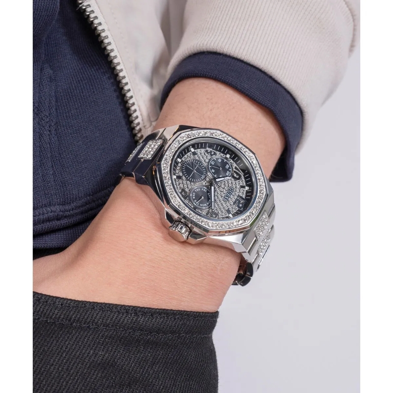 Guess Quarzuhr Quarz-Analoguhr Empire silber(Image 6)