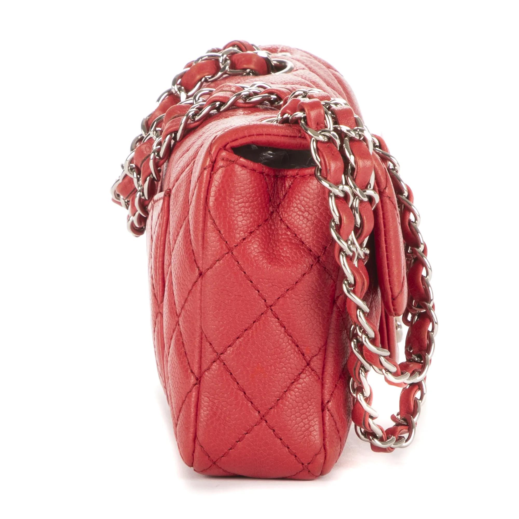 Thumbnail - Chanel Crossbody Bags - East-West Single Flap - Gr. unisize - in Rot - für Damen