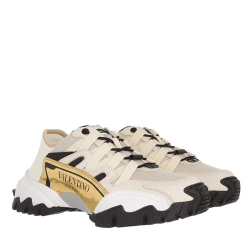 Valentino Garavani Climbers Sneakers Textile/Leather Light Ivory Low-Top Sneaker