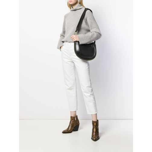 Isabel Marant Sac à bandoulière Curved Silhouette Leather Bag With Gold-Tone Stud  Black (Image 2)