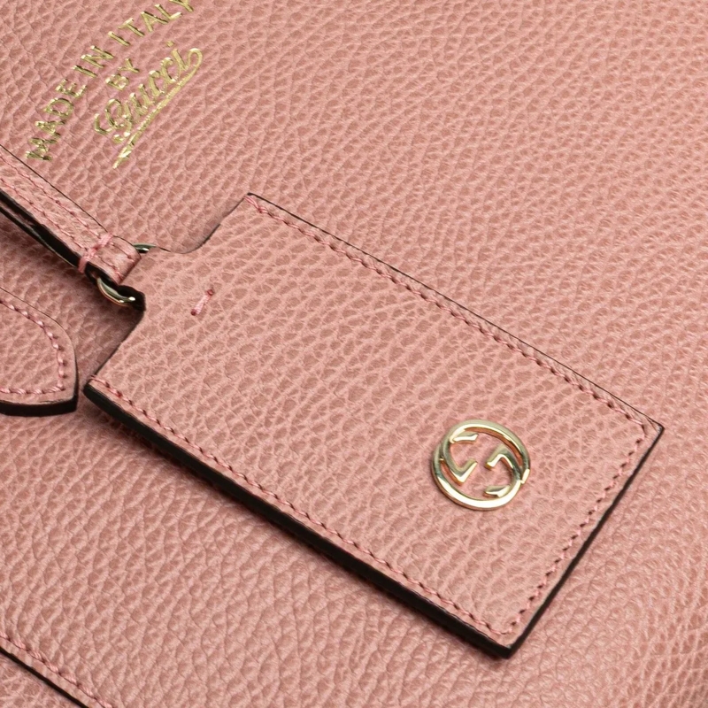 Gucci Schultertasche Mini Leather Swing Satchel rose