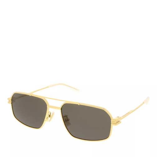 Bottega Veneta BV1128S-002 58 Sunglass Unisex Metaltal Gold-Gold-Grey Sunglasses