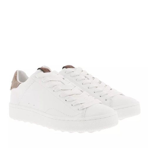 Coach Low Top Sneaker Signature Leather White/Tan Low-Top Sneaker