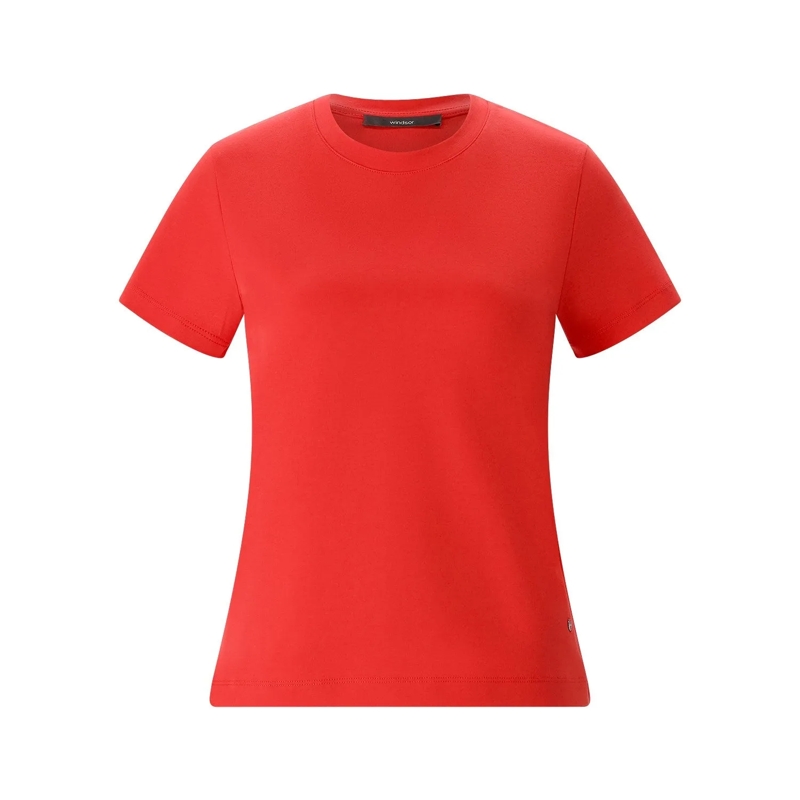 windsor. Hemd T-Shirt aus Bio-Baumwolle Rot