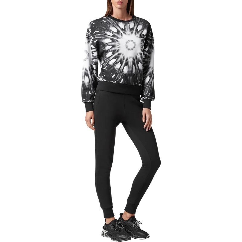 Plein Sport Top Sweatshirt Optical Flower schwarz(Image 4)