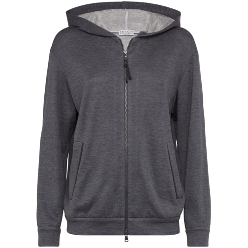 Brunello Cucinelli Hemden Zip-Up Sweatshirt Grey