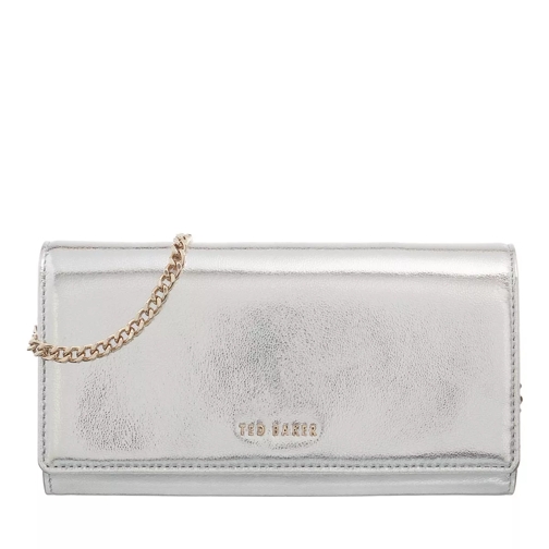 Ted Baker Liberta Metallic Purse On Chain Silver Wallet On A Chain