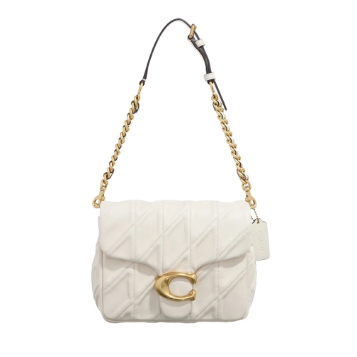 Coach Quilted Washed Leather Times Square Tabby Shoulder Chalk Cartable