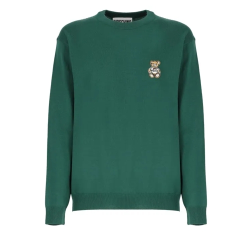 Moschino Green Virgin Wool Sweater Green 